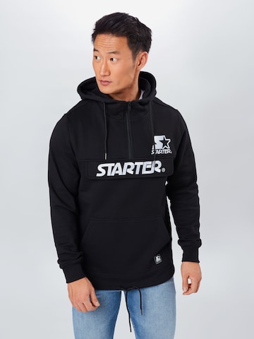 Starter Black Label Regular fit Μπλούζα φούτερ σε μαύρο: μπροστά