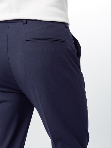 Coupe slim Pantalon à plis BURTON MENSWEAR LONDON en bleu