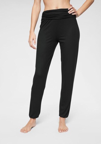 Tapered Pantaloni largi de la BUFFALO pe negru: față