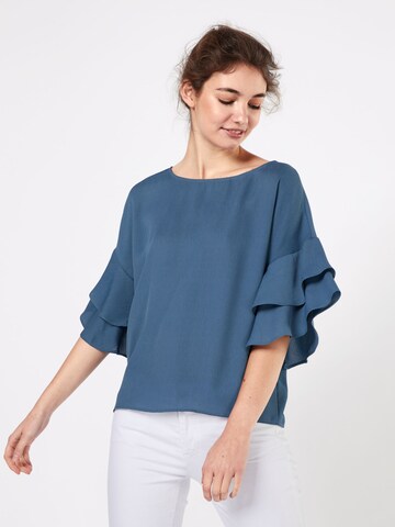 PIECES Blouse 'Ilsa' in Blauw: voorkant