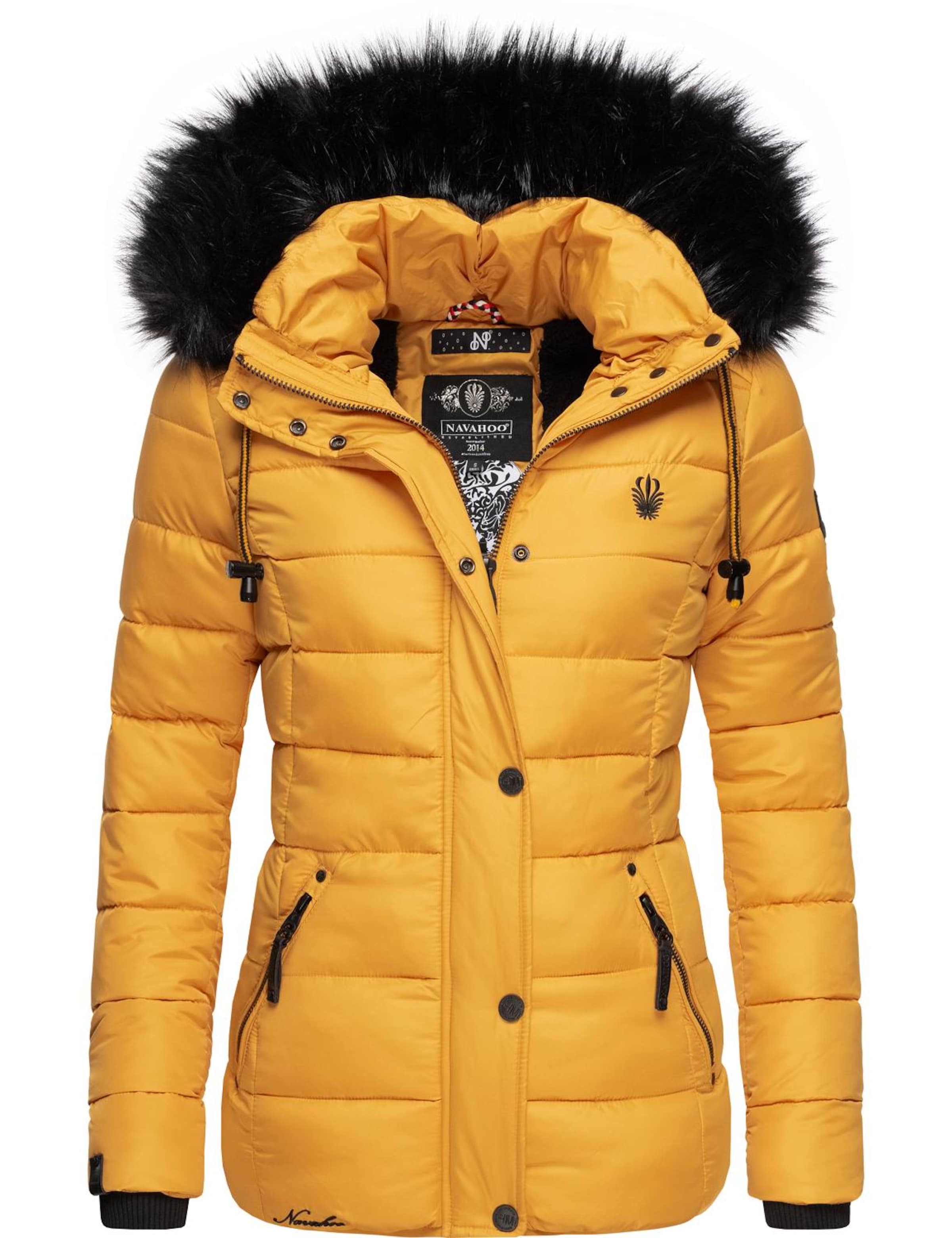NAVAHOO Winterjacke 'Zuckerbiene' in Gelb: Vorderseite