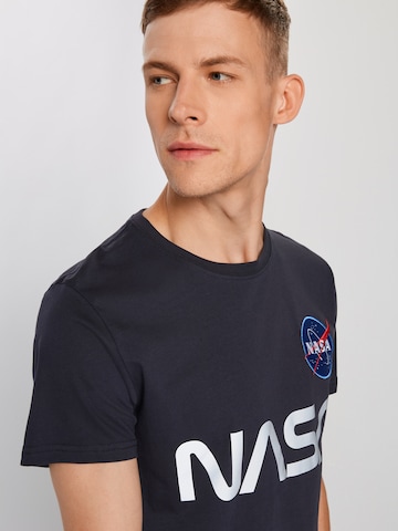 ALPHA INDUSTRIES Shirt 'NASA Reflective' in Blue