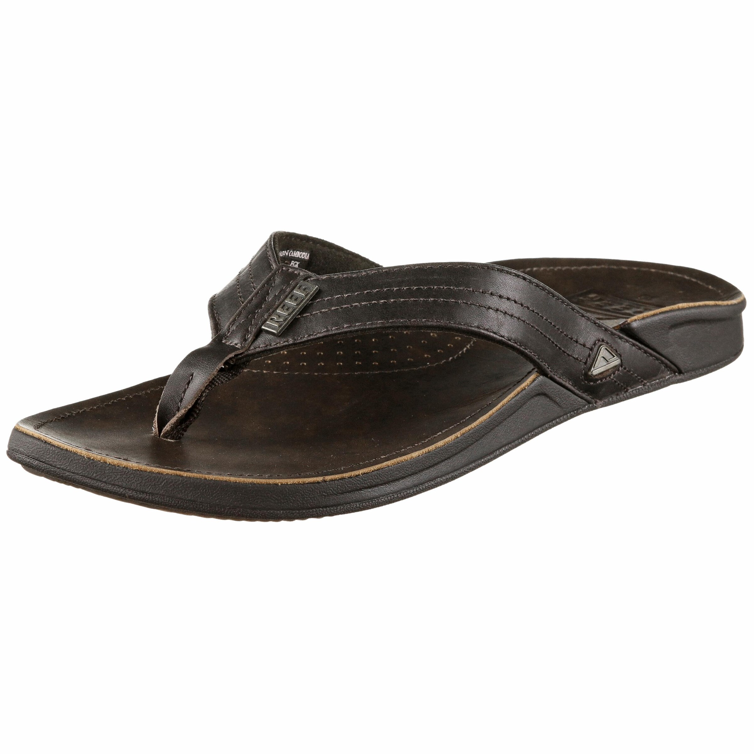 Claquettes / Tongs REEF en marron : devant