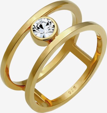 ELLI PREMIUM Ring Kristall Ring, Solitär-Ring in Gold: predná strana