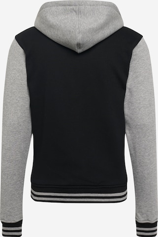 Urban Classics Zip-Up Hoodie in Black