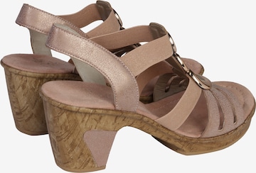 Rieker Strap Sandals in Pink: back