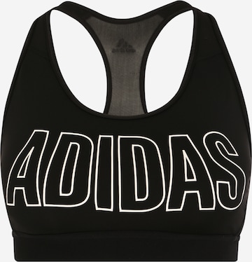 ADIDAS SPORTSWEAR Обычный Спортивный бюстгальтер в Черный: спереди