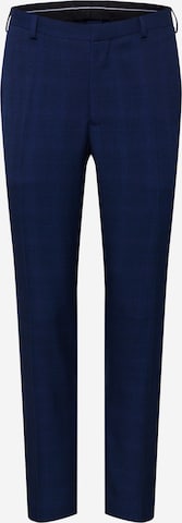 BURTON MENSWEAR LONDON Слим Плиссированные брюки в Синий: спереди