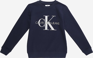 Sweat Calvin Klein Jeans en bleu : devant