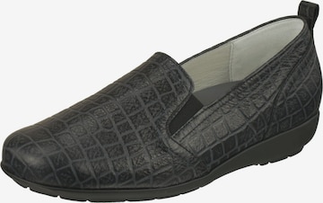 Natural Feet Slip-Ons in Black: front