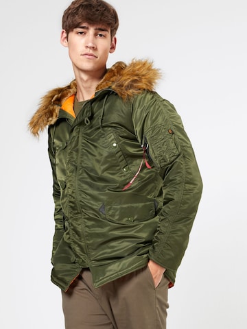 ALPHA INDUSTRIES Зимна парка 'N3B VF 59' в зелено: отпред