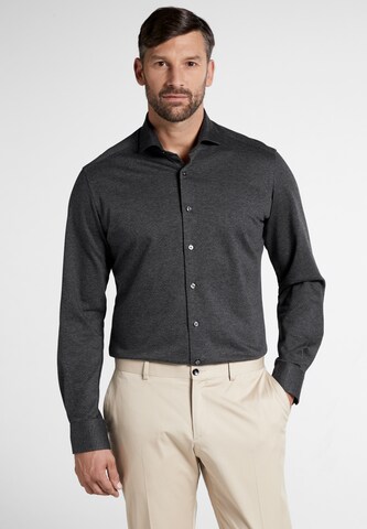 ETERNA Regular fit Button Up Shirt in Black: front