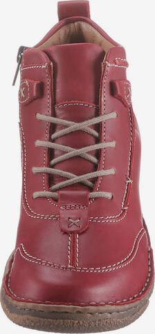 JOSEF SEIBEL Lace-Up Ankle Boots 'Neele' in Red