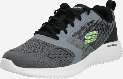 SKECHERS Sneaker in grau / anthrazit / hellgrau / neongrün, Produktansicht