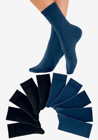 H.I.S Regular Socks in Blue: front