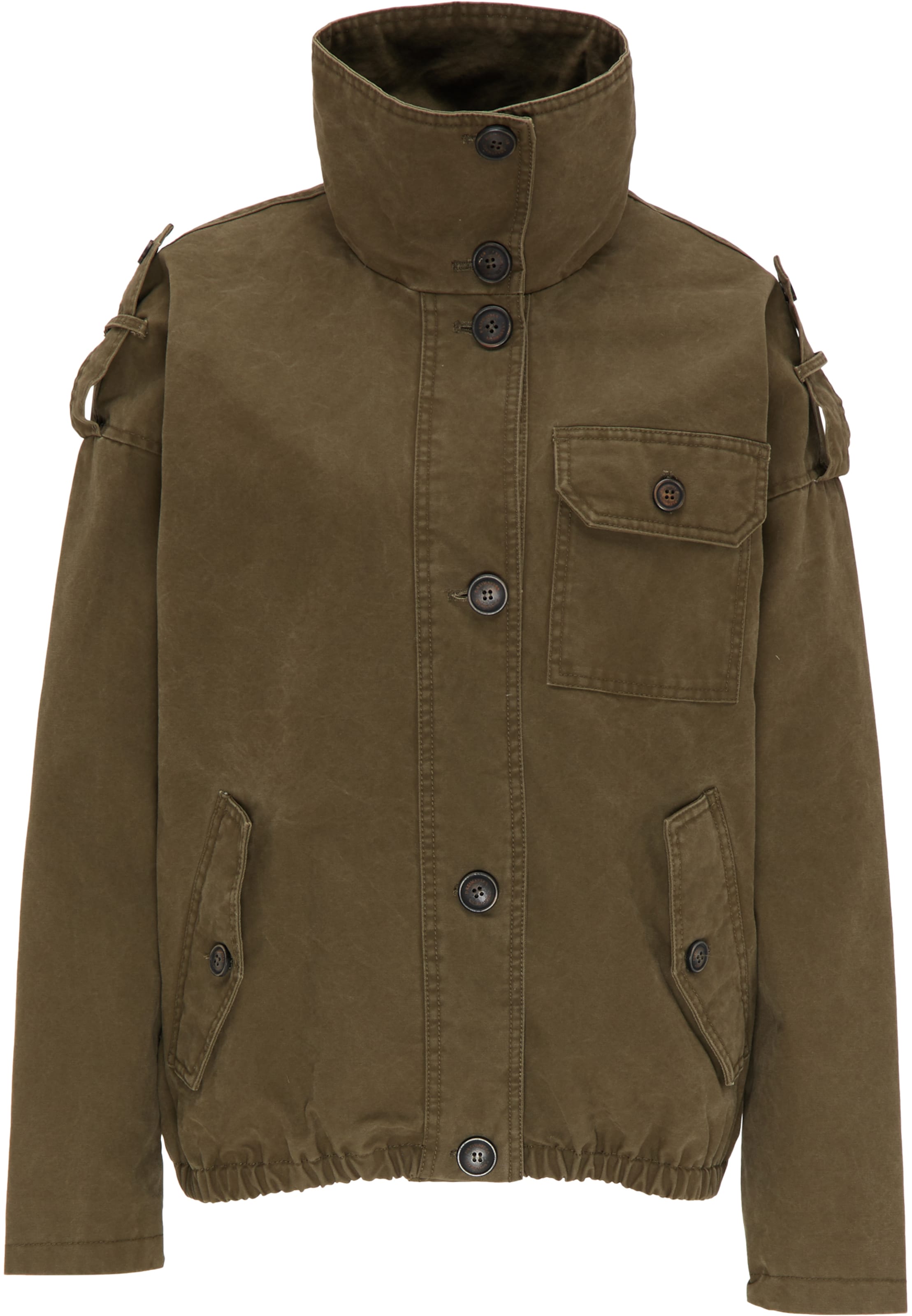 DREIMASTER Prechodná bunda - Hnedá: predná strana