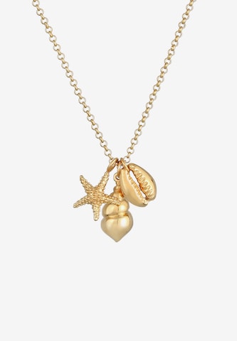 ELLI Necklace 'Muschel, Seestern' in Gold: front