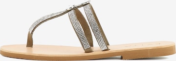 EVITA T-Bar Sandals in Beige