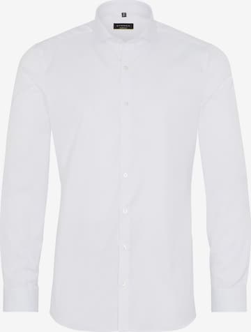 Coupe slim Chemise ETERNA en blanc : devant