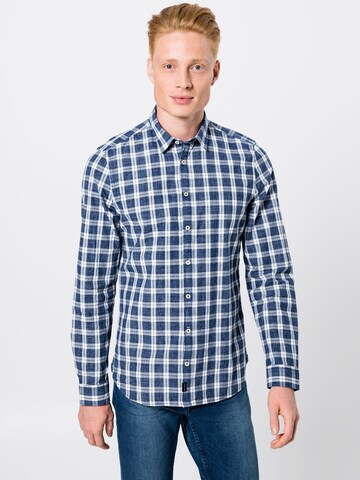 Coupe regular Chemise Marc O'Polo en bleu : devant