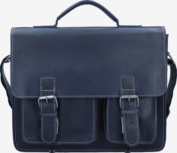 GREENBURRY Document Bag 'Buffalo' in Blue: front