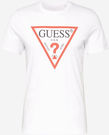 GUESS - Camiseta en blanco: frente