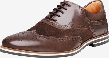 SHOEPASSION Athletic Lace-Up Shoes 'No. 5302' in Brown: front