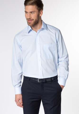 ETERNA Comfort fit Button Up Shirt in Blue: front