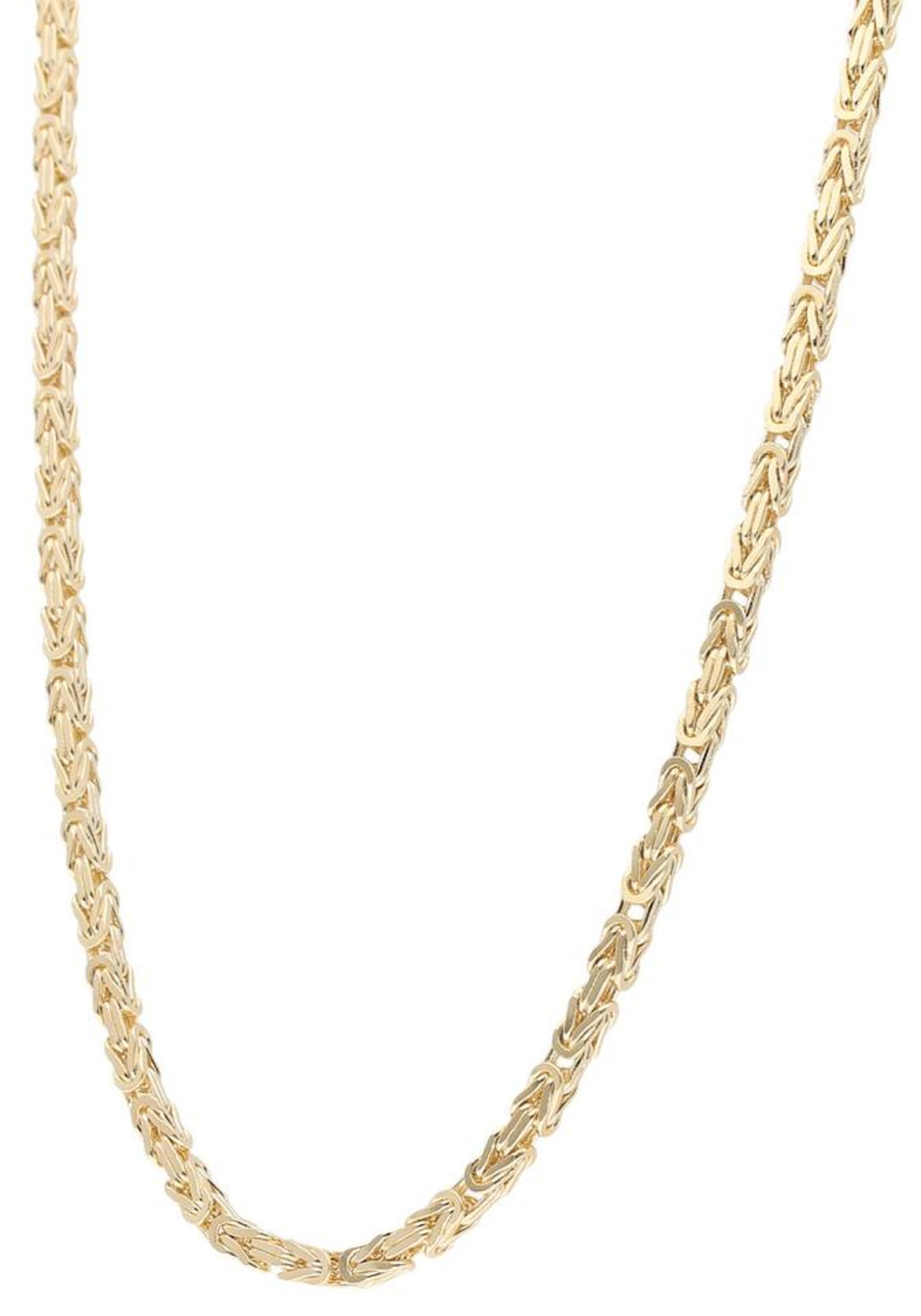 FIRETTI Firetti Goldkette »Königskettengliederung, 2,5 mm breit, diamantiert, massiv« in Gold: Vorderseite