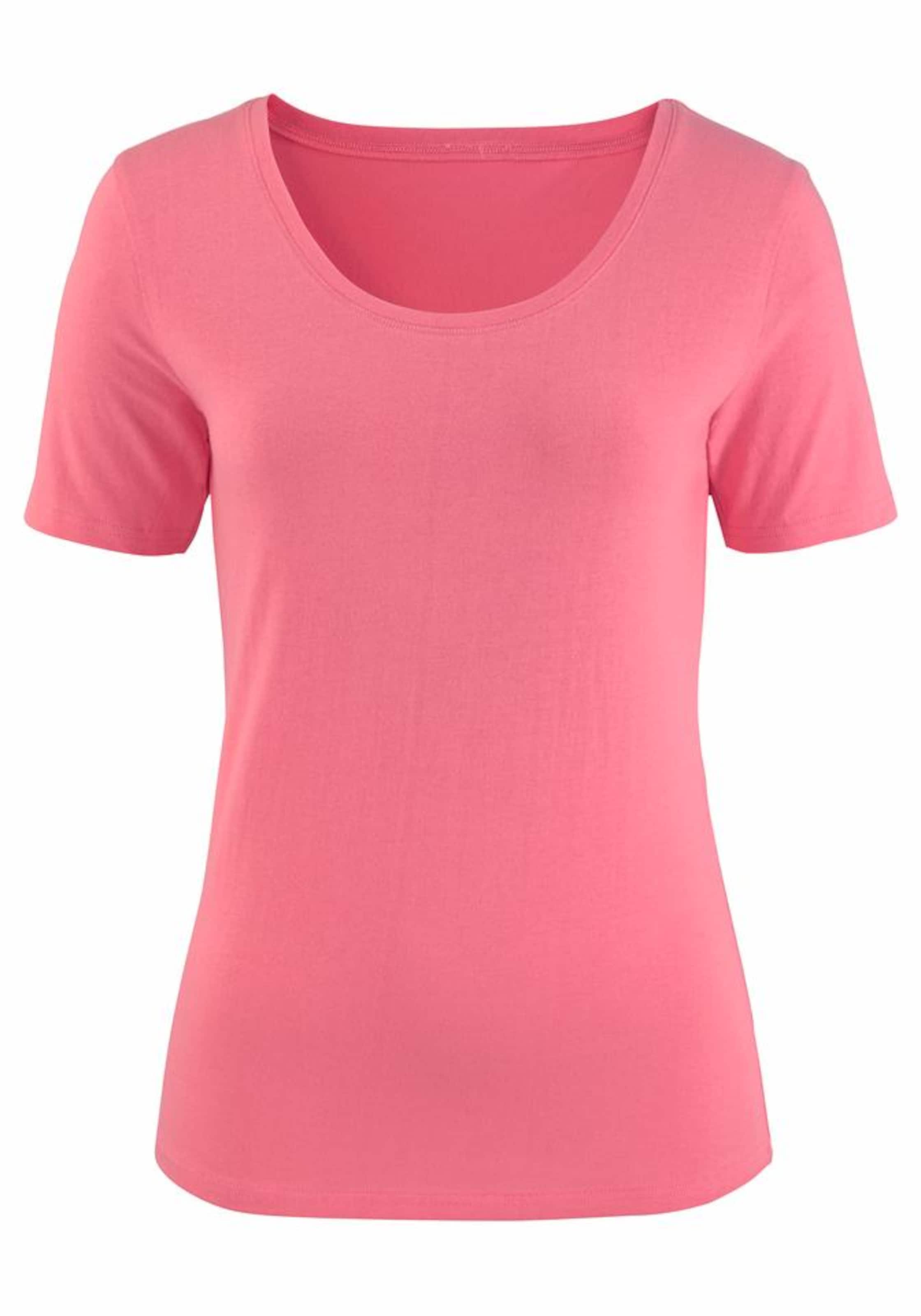 VIVANCE T-Shirts (2 Stück) aus Baumwoll-Stretch in Pink