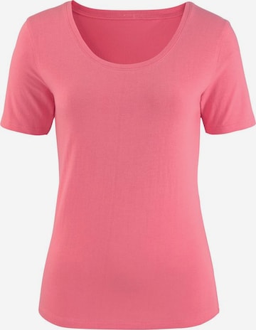 VIVANCE T-Shirts (2 Stück) aus Baumwoll-Stretch in Pink
