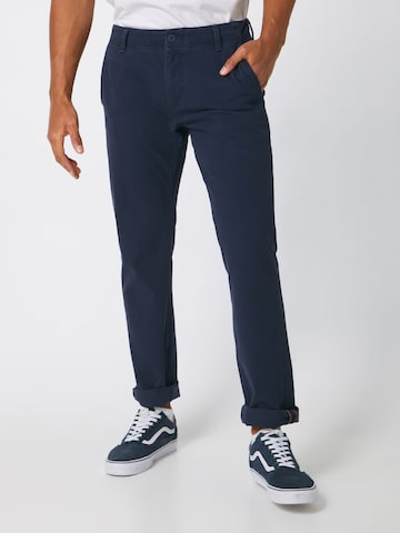 Dockers Slimfit Chino 'SMART 360 FLEX ALPHA SLIM (TAPERED)' in Blauw: voorkant