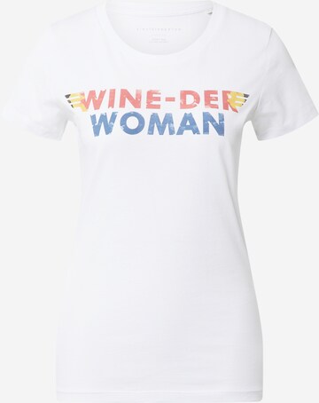 EINSTEIN & NEWTON Koszulka 'Wine Woman' w kolorze biały: przód
