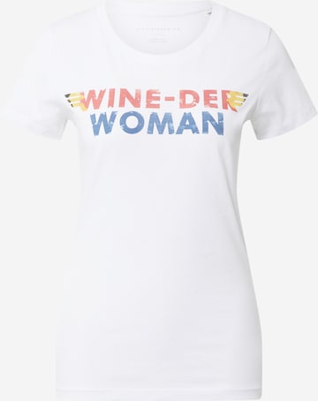 EINSTEIN & NEWTON T-Shirt 'Wine Woman' in Weiß: predná strana