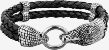 KUZZOI Armband 'Krokodil' in Zwart: voorkant
