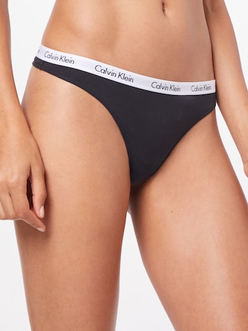 Calvin Klein Underwear Thong in Black: front