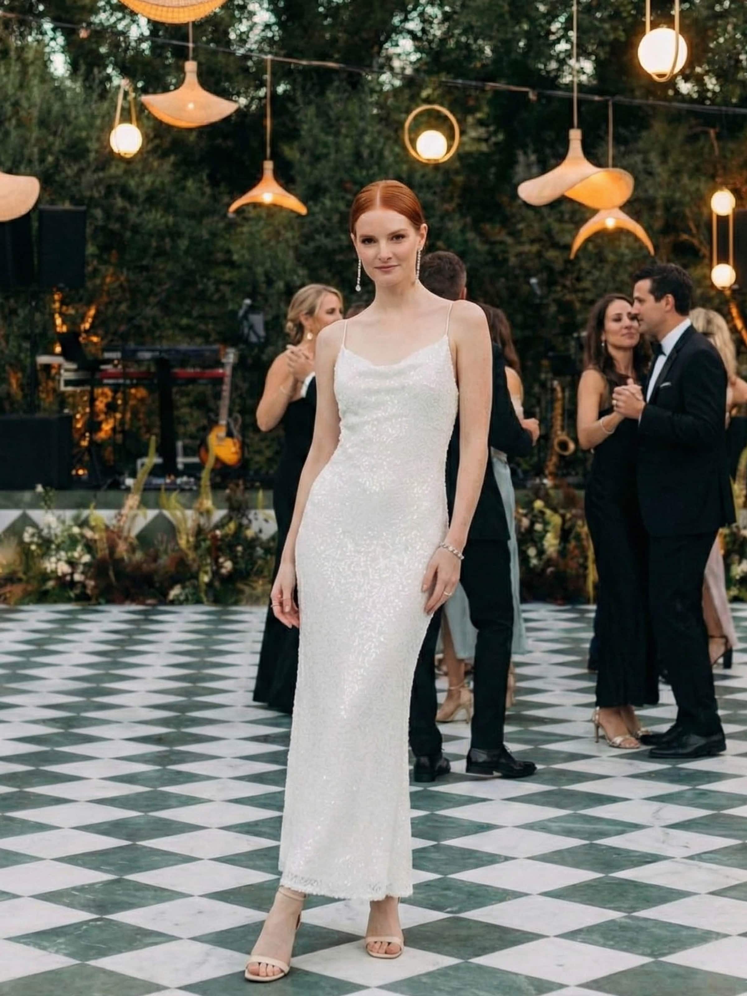 Nancy - Long Glitter Bridal Dress