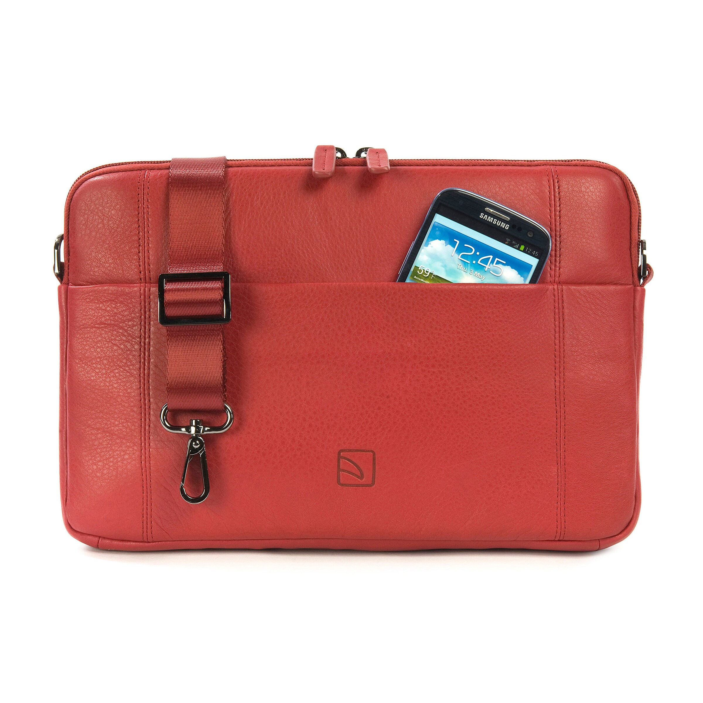 Borsa portadocumenti 'Leather bag 11 inch' di TUCANO in rosso