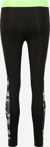 HIIT Skinny Spodnie sportowe 'abstract geo' w kolorze czarny