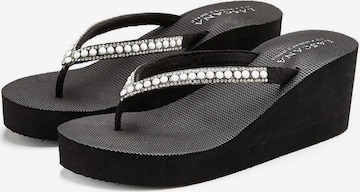 LASCANA T-Bar Sandals in Black