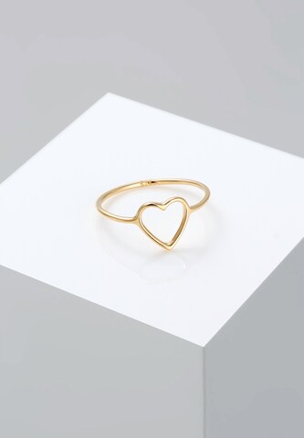 ELLI PREMIUM Ring 'Herz' in Goud