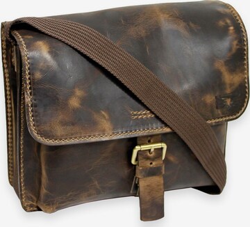 MIKA Document Bag in Brown: front