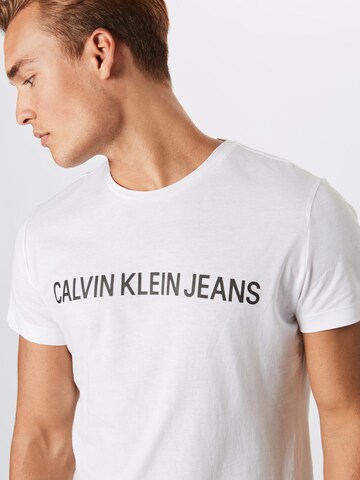 Calvin Klein Jeans Tričko - biela