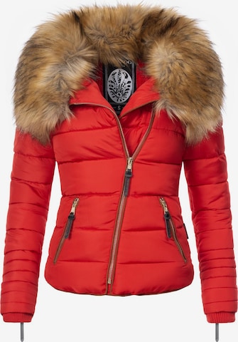 NAVAHOO Winter Jacket 'Azu' in Red: front