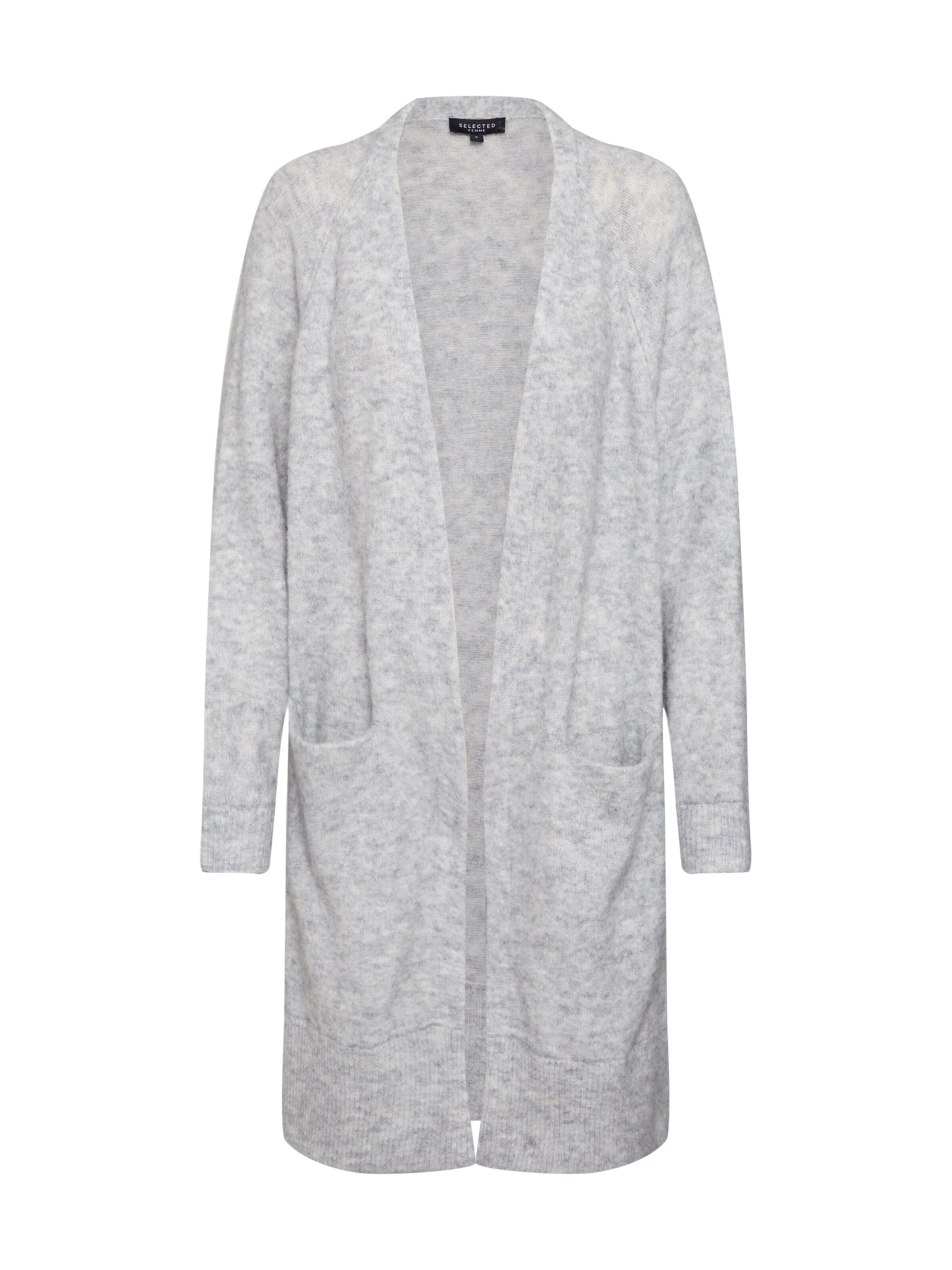 SELECTED FEMME - Gebreid vest 'LANNA' in de kleur Lichtgrijs