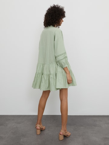 EDITED Shirt dress 'Despina' in Green