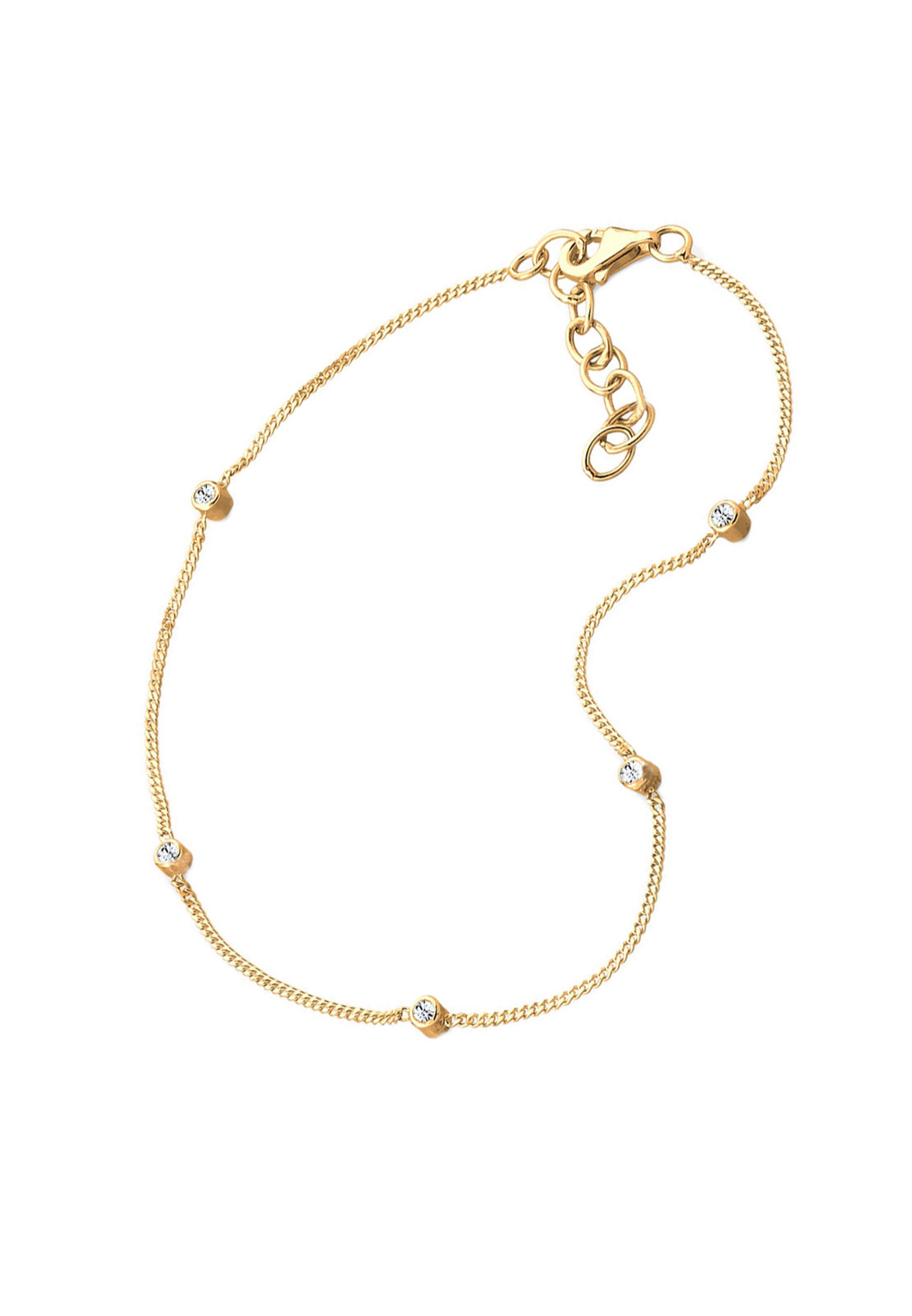 ELLI Foot Jewelry 'Glitzer Steine' in Gold