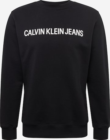 melns Calvin Klein Jeans Sportisks džemperis 'Core Institutional': no priekšpuses