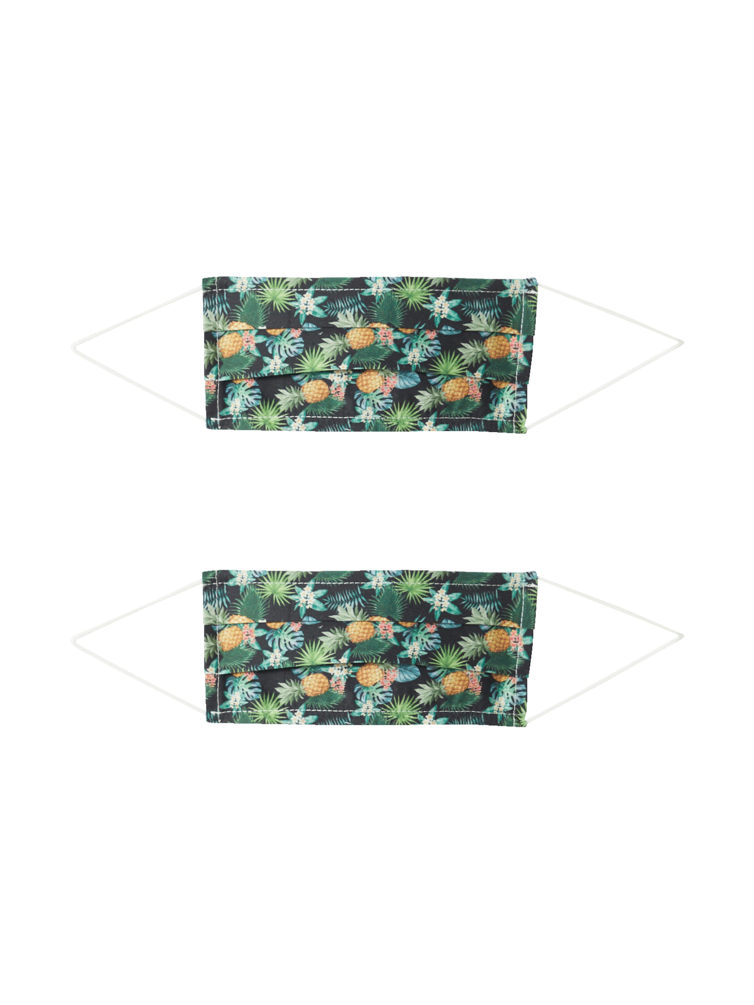 Zwillingsherz Stoffmasken '2er Pack Hawaii' in Mischfarben: Vorderseite