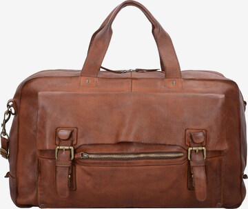 Harold's Travel Bag 'Submarine' in Brown: front